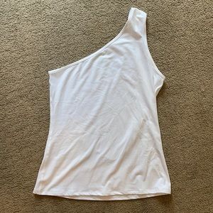 White one strap tank